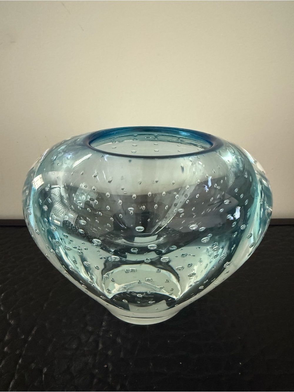 Handblown EVOLUTION BY WATERFORD Bubble Glass Candle
Holder Art